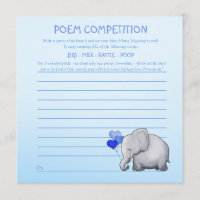 Juego de la competencia de poemas para elefantes a