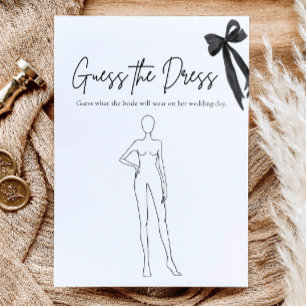Invitación Juego de la ducha de novia Adivina el vestido con