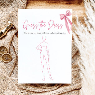 Invitación Juego de la ducha de novia: adivina el vestido con