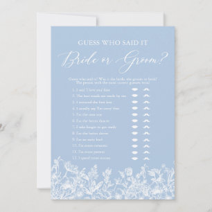 Invitación Juego de la Novia o el Novio Adivina Quién lo Dijo