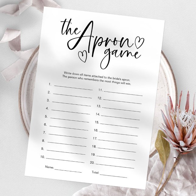 Invitación Juego de memoria Apron Shower (Subido por el creador)