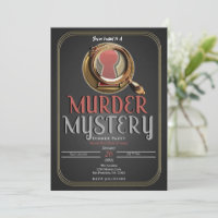 Juego de misterio de asesinato de oro y negro para
