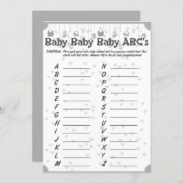 Invitación juego de natación lindo unisex abc