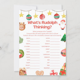 Invitación Juego de Navidades divertidos - No editable -