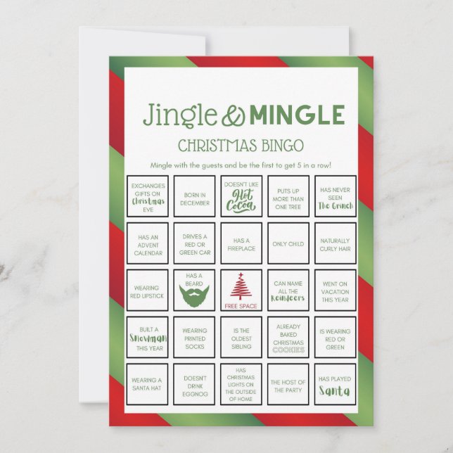 Invitación Juego de navidades - No editable - (Anverso)