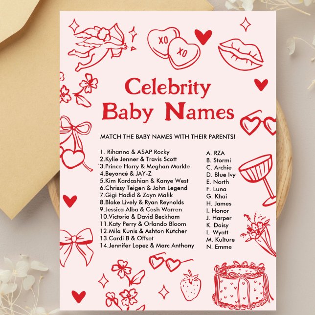 Invitación Juego de nombres de bebés famosos de San Valentín  (Subido por el creador)
