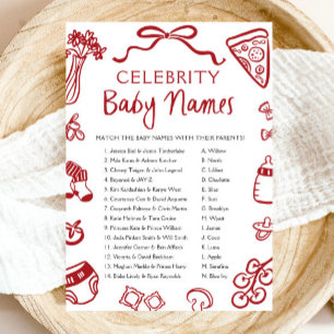 Invitación Juego de nombres de bebés famosos italianos dibuja