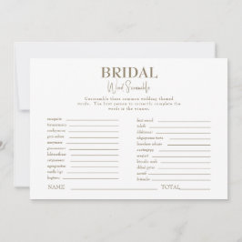 Invitación Juego de Palabras Descaradas de Dorado y Brigada B