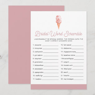 Invitación Juego de palabras desordenadas para baby shower CL