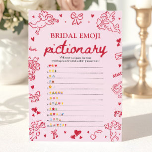 Invitación Juego de Pictionary de Emoji de Despedida de Solte