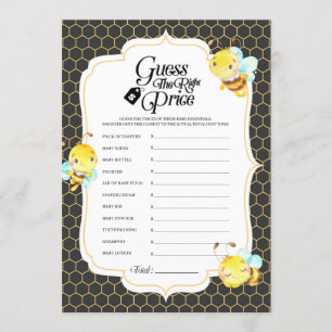 Invitación Juego de precios de Bee Baby Shower