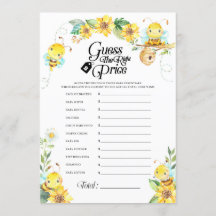 Juego de precios de Bee Baby Shower