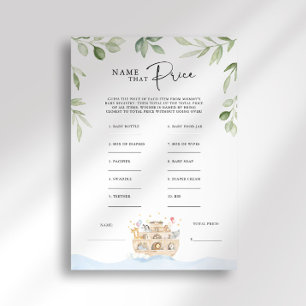 Invitación Juego de precios para Baby Shower del Arca de Noé