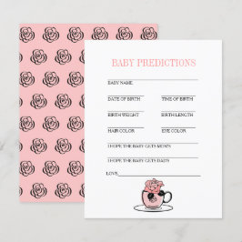 Invitación Juego de Predicción para Bebés Baby Shower para Te