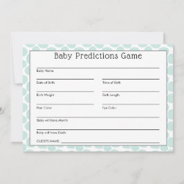 Invitación Juego de Predicciones para Bebés Cute Panda Bear