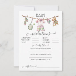 Invitación Juego de Predicciones para Niños con Ropa de Tenis