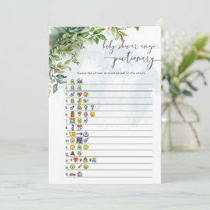Invitación Juego de prueba de imágenes de Baby Shower Sayings