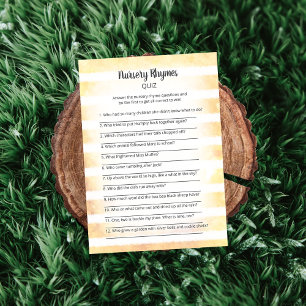 Invitación Juego de Prueba de Rhymes de Nursery Amarillo de C