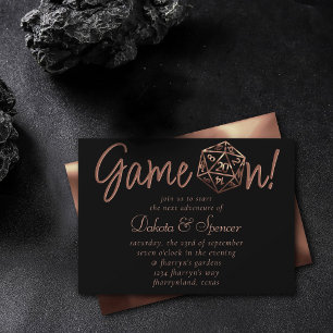 Invitación Juego de RPG Dados de Copper Fantasy para jugado