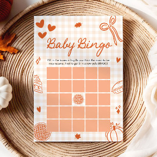 Invitación Juego de Shower de Bebé Bingo de Little Cutie Pie
