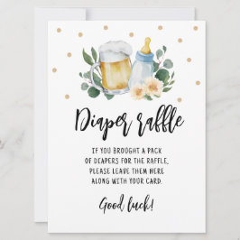 Invitación Juego de signos de Diaper Raffle Baby is Breve Gre