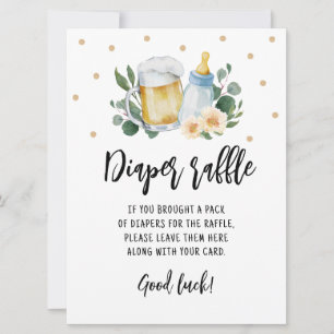 Invitación Juego de signos de Diaper Raffle Baby is Breve Gre
