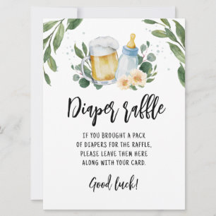 Invitación Juego de signos de Diaper Raffle Baby is Breve Gre