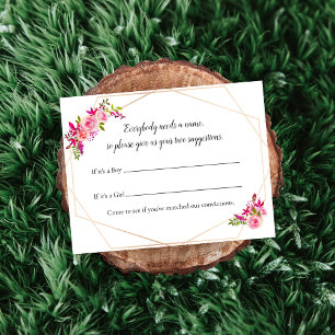 Invitación Juego de Sugerencias de Nombres para Baby Shower d