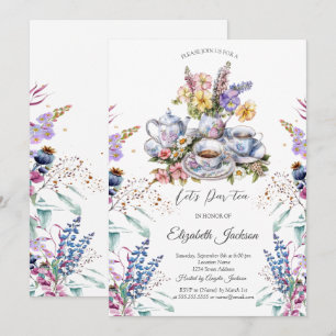 Invitación Juego de té Wildflower Meadow Bridal Shower