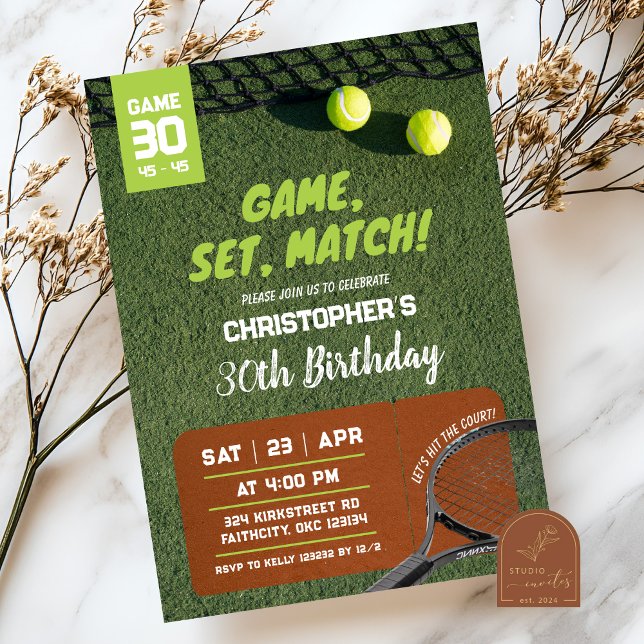Invitación Juego de tenis Juego Juego Juego Juego de cumpleañ (Subido por el creador)