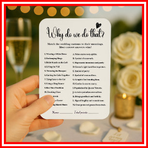 Invitación Juego de Tradiciones de Boda Juego de Despedida de