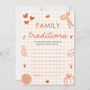 Invitación Juego de tradiciones familiares de Baby Shower de 