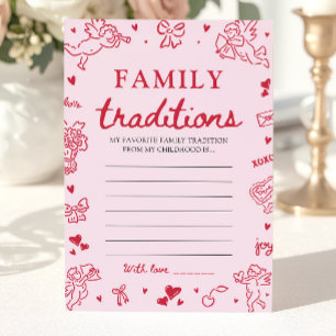Invitación Juego de Tradiciones Familiares de Baby Shower Dib