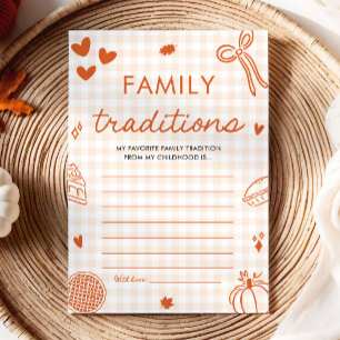 Invitación Juego de Tradiciones Familiares de Baby Shower Oto