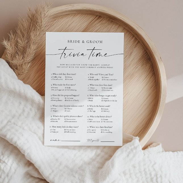 Invitación Juego de Trivia para Novios Modernos (Subido por el creador)