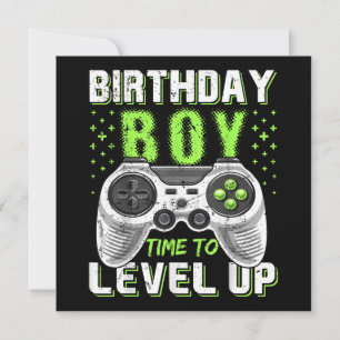 Invitación Juego de video Level Up Birday Boy