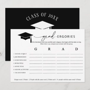 Invitación Juego de Word de Graduación
