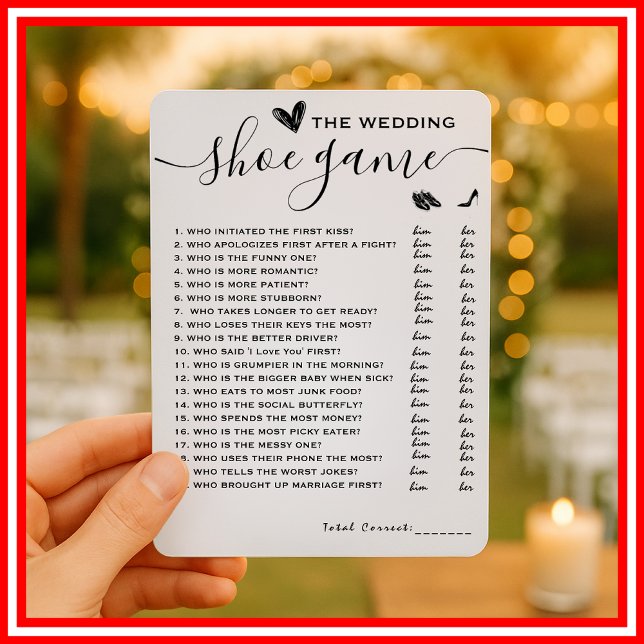 Invitación Juego De Zapatos De boda Dijo Que Dijo Un Juego El (Subido por el creador)