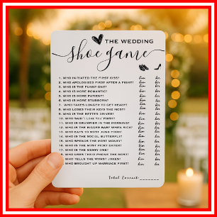 Invitación Juego de Zapatos de Boda Él Dijo Ella Dijo Juego E