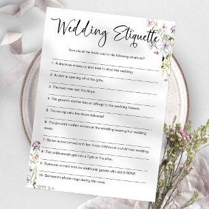 Invitación Juego Divertido de Reglas de Boda para Despedida d
