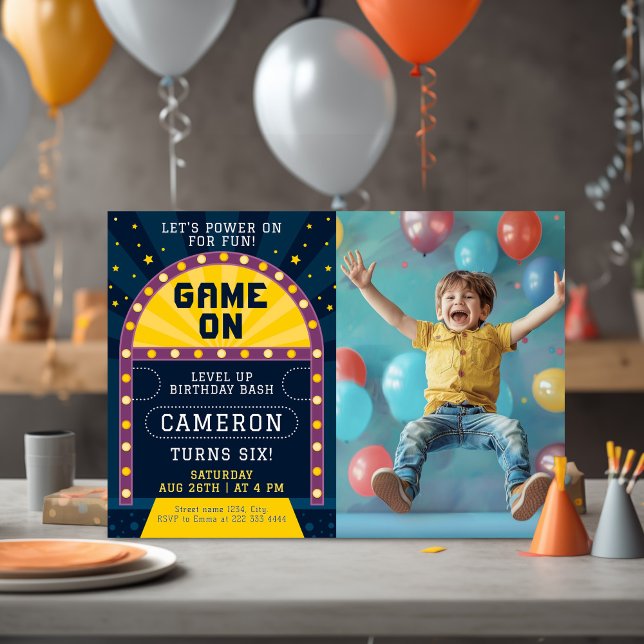 Invitación Juego En Arcade. Foto De La Fiesta De Cumpleaños (Subido por el creador)