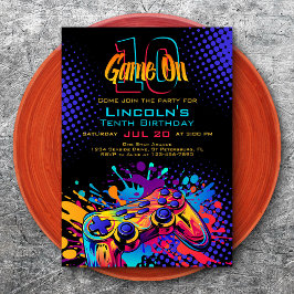 Invitación Juego en el turno de cumpleaños del controlador de