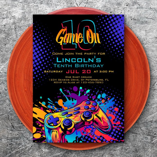 Invitación Juego en el turno de cumpleaños del controlador de (Subido por el creador)