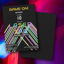 Juego Encendido Cumpleaños de Etiqueta Láser de Ne