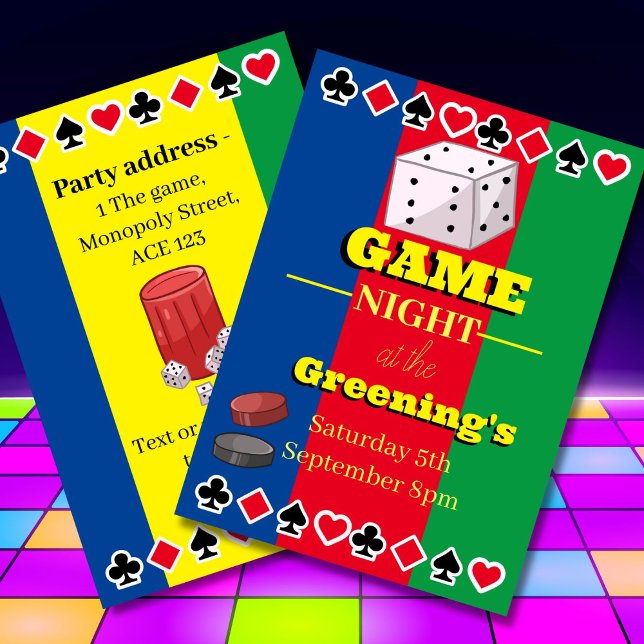 Invitación Juego Fiesta nocturno Casino Juegos familiares de  (Subido por el creador)