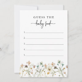 Invitación Juego Floral Baby Shower