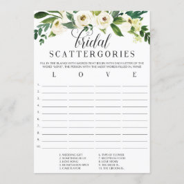 Invitación Juego Floral Bridal Shower Scattergories