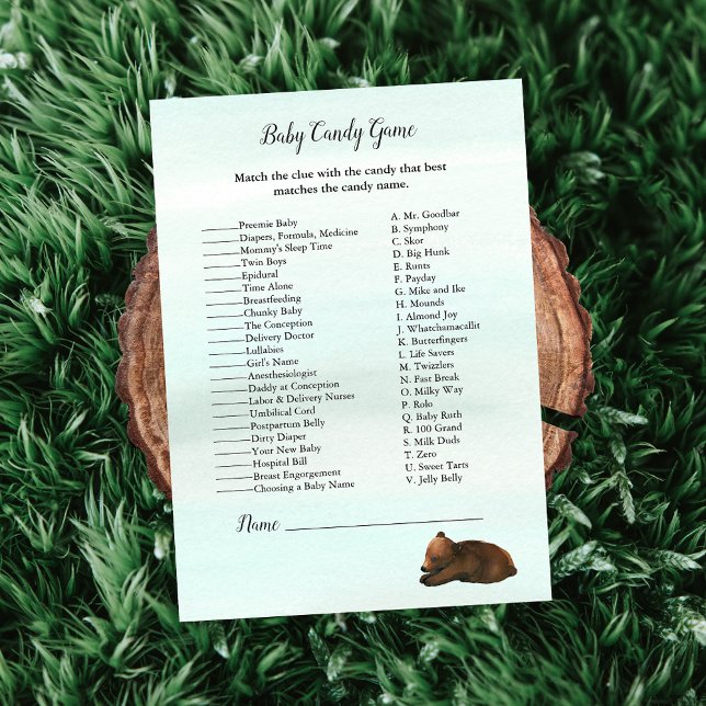 Invitación Juego Forest Adventure Baby Candy Bears (Subido por el creador)