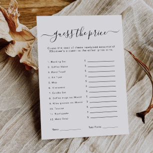 Invitación Juego Imprimible de Ducha de Novia: Adivina el Pre