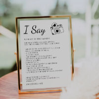 Juego minimalista de Boda espía, caza de recepción